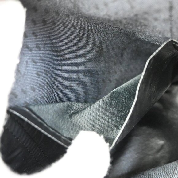 Saint Laurent YSL Logo Drawstring Shoulder Bag PVC Leather Navy Brown 38FC055 - Picture 9 of 16